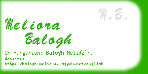 meliora balogh business card